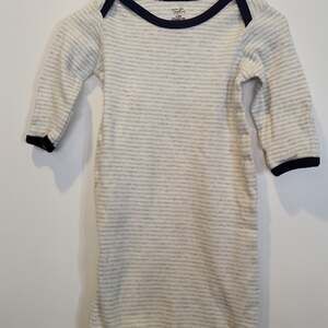 Touched by Nature 0-6M Baby Organic Cotton Striped Long-Sleeve Sleep Gown